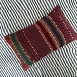 Pottery Barn Multi Striped Woven Pillow Cover 16x26in